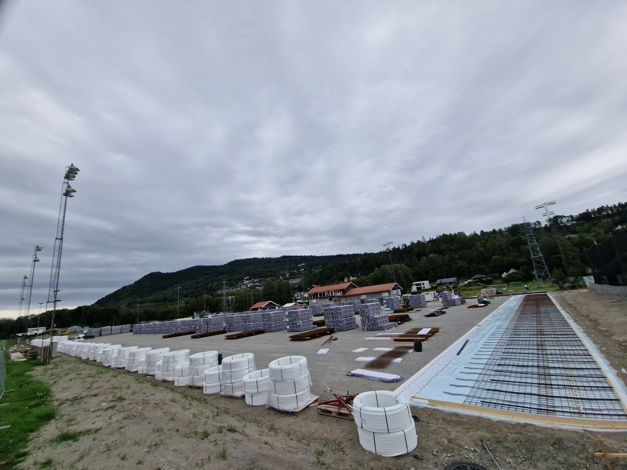 Dampsperre og armering Vassenga isbane