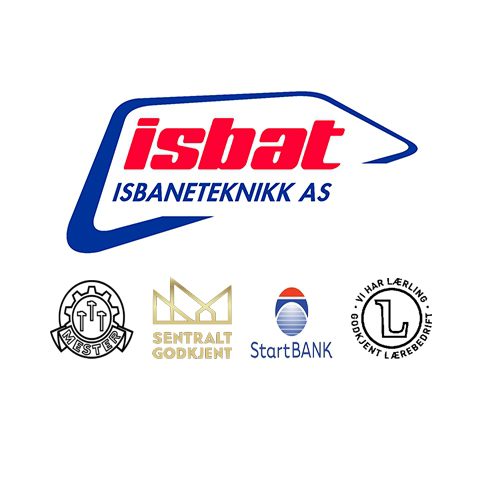 Isbaneteknikk AS — logo med sentrale godkjenninger og fagmerker