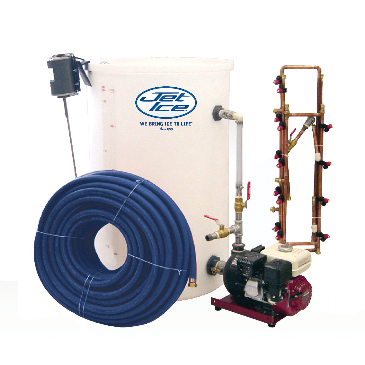 Jet Ice SPAP standard malingpakke med blandetank, bla gummislange, pumpe og spraybom