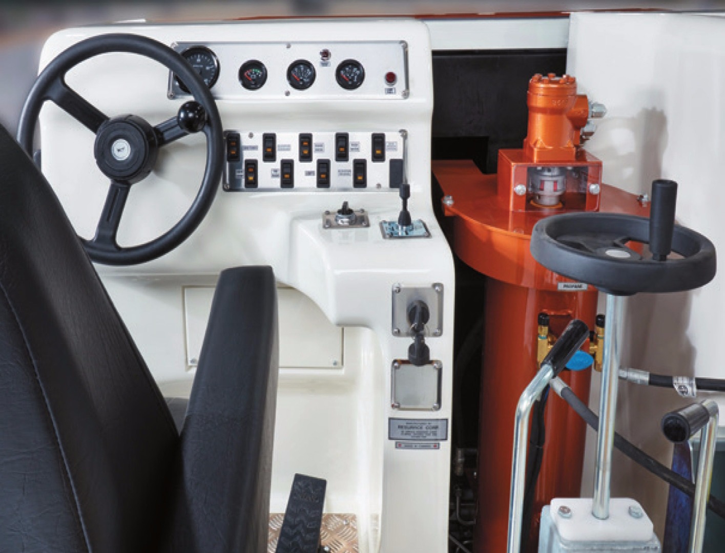 Olympia ismaskin — styrepanel og nøkkeltall